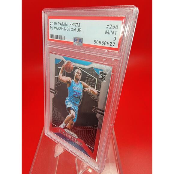 2019 Panini Prizm #258 PJ Washington Jr. Silver Wave Rookie RC Hornets PSA 9 - Picture 4 of 5
